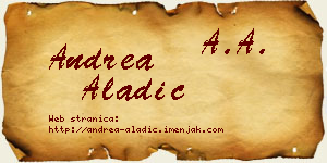 Andrea Aladić vizit kartica